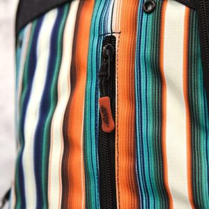 HOOEY Unisex Serape Print Rockstar Backpack Blue One Size