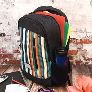 HOOEY Unisex Serape Print Rockstar Backpack Blue One Size