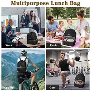 ZOMFELT Rolling Backpack & Drawstring Backpack with Lunch Bag,