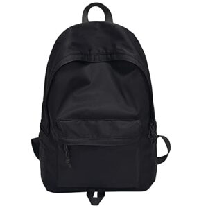kukucat school backpack waterproof black bookbag suitable college high school bags laptop backpack suitable for men women (black)