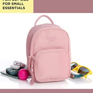 Reebok Women's Backpack - Sydney Lightweight Mini Shoulder Purse - Casual Gym Bag for Kids, Teens, and Adults, Size One Size, Deep Quartz
