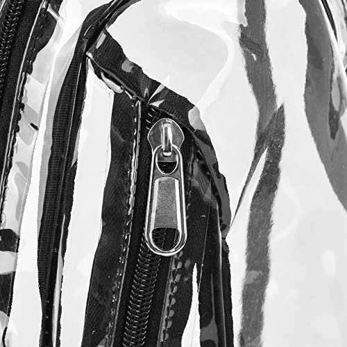 AROUVOG Clear Sling Bag, Stadium Approved Mini PVC Crossbody Shoulder Backpack, Transparent Casual Chest Daypack for Women & Men, Perfect for Hiking, Stadium or Concerts, Black, One Size