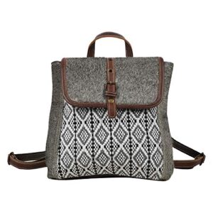 Myra Bag Stella Upcycled Canvas & Cowhide Leather Backpack S-1590