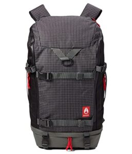 nixon hauler 35l backpack – black / charcoal – made with repreve® our ocean™ and repreve® recycled plastics.