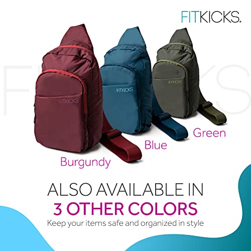 FITKICKS Hideaway Packable Sling Bag, Cross-body Bag for Men and Women, Black