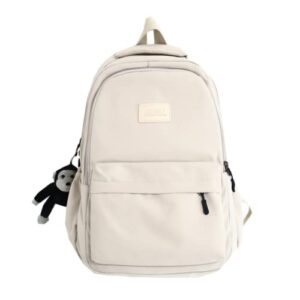 laptop backpack cute large capacity student daypack for travel outdoor back to school(white)