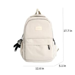 Laptop Backpack Cute Large Capacity Student daypack for Travel Outdoor Back To School(White)