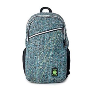 DIME BAGS City Dweller Casual Hemp Backpack with Padded Laptop Compartment and Water Bottle Holder (Glass)