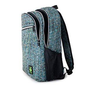 DIME BAGS City Dweller Casual Hemp Backpack with Padded Laptop Compartment and Water Bottle Holder (Glass)