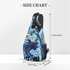 GodLovePet Anime That Time I Got Reincarnated As A Slime Cross Chest Bag Fashion Diagonally Sling Purse Bags For Men Women Travel Hiking Shoulder Backpack