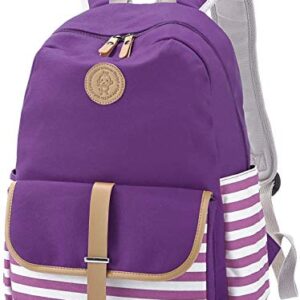 Backpack for Girls, Createy School Backpack Bookbags Causal Travel Canvas Rucksack Laptop Bag Canvas Girls Backpacks with Lunch Box and Pencil Case for Teens