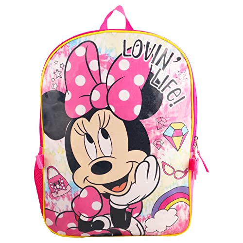 Color Shop Disney Minnie Mouse Backpack and Lunch Bag Set - School Supplies Bundle with Insulated Box Plus Water Bottle, Stickers, More (Disney for Kids)