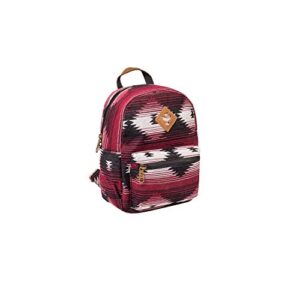 revelry shorty smell proof small backpack lockable water-resistant with carbon filter system – 7.4 l (maroon)