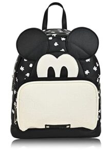 mickey mouse premium mini backpack – mickey mouse classic double strap 10 inch mini backpack (black pink mickey)