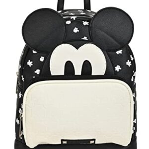 Mickey Mouse Premium Mini Backpack - Mickey Mouse Classic Double Strap 10 Inch Mini Backpack (Black Pink Mickey)