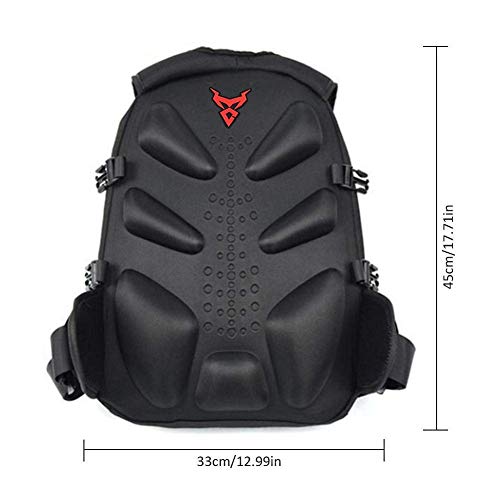 MotoCentric Motorcycle Leather Waterproof Backpack Riding Laptop Helmet Shoulder Bag Package (Red)