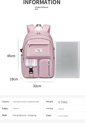 Laptop Backpacks 18 Inch School Bag College Backpack Anti Theft Travel Daypack Large Bookbags for Teens Girls Boys (Black)