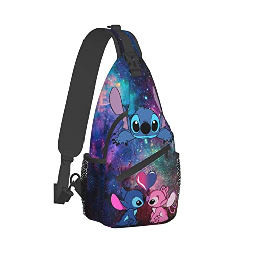 Sling Bag Cute Crossbody Bag Shoulder Bag Mini Backpack Purse Anime Chest Bags Travel Hiking Fanny Pack Women Men Daypack