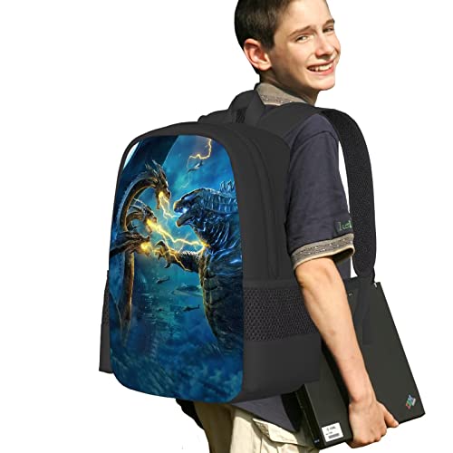 Youth Novelty Printed Backpack, Classic Movie Anime Cosplay Dayback, 17 Inches High Capacity With Pencil Case, Unisex