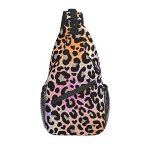 leopard print sling bag crossbody shoulder chest bags print backpack travel daypack