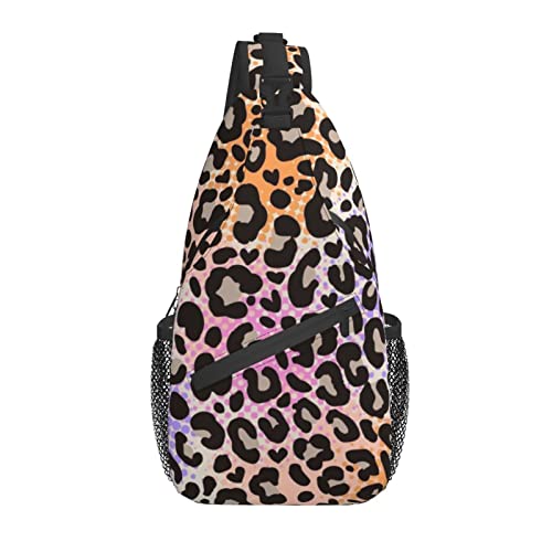 Leopard Print Sling Bag Crossbody Shoulder Chest Bags Print Backpack Travel Daypack