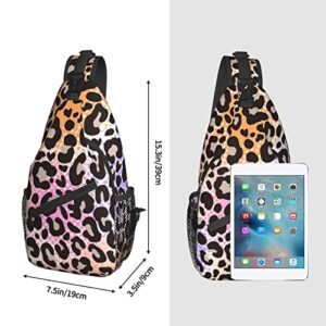 Leopard Print Sling Bag Crossbody Shoulder Chest Bags Print Backpack Travel Daypack