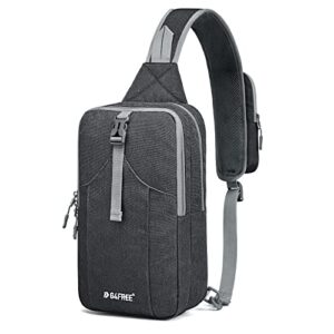 g4free sling bag sling backpack crossbody chest bag daypack for hiking traveling (black)