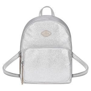 glitter fashion backpack, gm likkie sequin small backpack, mini backpack for girls and women (silver)