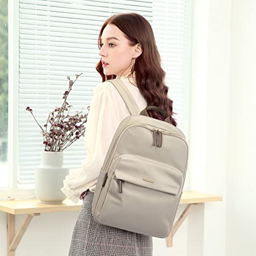 GOLF SUPAGS Laptop Backpack for Women Fits 15 Inch Notebook Casual Daypack Purse Work Travel College School Bag (Apricot)