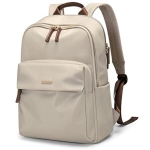 golf supags laptop backpack for women fits 15 inch notebook casual daypack purse work travel college school bag (apricot)