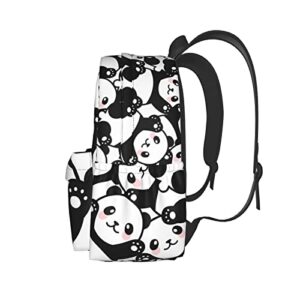 Cute Panda Backpack Large Laptop Backpack Lightweight Backpack Casual Daypack for Boys Girls