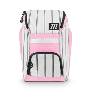 Marucci Unisex Kid's Foxtrot T-Ball BAT Pack, White/Black/Pink, 11.5" W x 8" D x 15.5" H