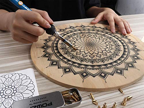 72Pcs Wood Burning Kit for Beginners, Adjustable Professional Wood Burner Pen Tool and Accessories, woodburning Embossing Carving