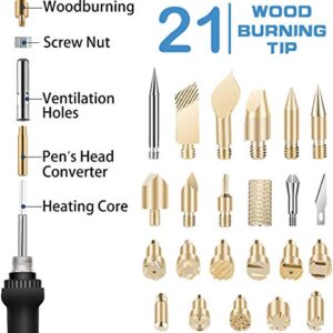 72Pcs Wood Burning Kit for Beginners, Adjustable Professional Wood Burner Pen Tool and Accessories, woodburning Embossing Carving