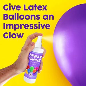 8 oz Shine Spray for Balloons - Latex Balloon Gloss Shine for a Brilliant Appearance - Hi Gloss - Brillo Para Globos - Made in USA 8oz Balloon Spray for Latex Balloons - Spray Shine - Made in USA