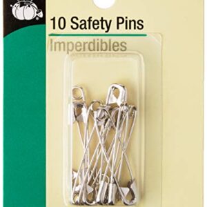 Dritz 72-2 Safety Pins, Size 2 (10-Count)