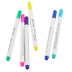 Disappearing Ink Fabric Marker Pen for Sewing Art Washable Art and Lettering 12PCS 6 Color Vanishing Air Erasable Pen