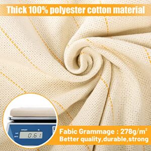 85" × 79" Large Overlocking Tufting Cloth with Marked Lines- Primary Monk's Cloth Punch Needle Fabric for DIY Rug-Punch Tufting Gun