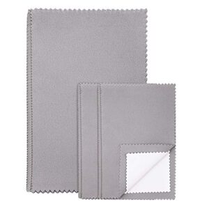 3 pack silver polishing cleaning cloth, keeps jewelry clean and shiny.(1 pack10” x 12”+2 pack 6” x 8”)