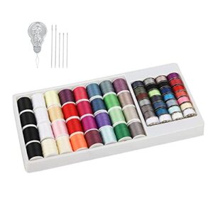 nex sewing thread kit, mini spools and bobbins for sewing machine, hand sewing