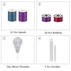 NEX Sewing Thread Kit, Mini Spools and Bobbins for Sewing Machine, Hand Sewing