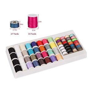 NEX Sewing Thread Kit, Mini Spools and Bobbins for Sewing Machine, Hand Sewing