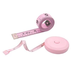 edtape 2pcs measuring tape for body,soft tape measure for body sewing fabric tailor cloth craft measurement tape，60 inch/1.5m pink retractable dual sided measure tape set