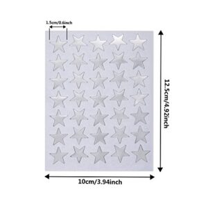 EBOOT Star Stickers 1750 Count Self-Adhesive Stickers Stars (Silver)