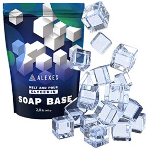 glycerin melt and pour soap base – soap base for soap making melt and pour – organic clear glycerin soap base – soap making supplies – 2 lb soap melt and pour base