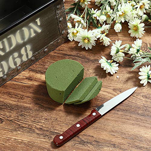 TAOPE 15 PCS Floral Foam, Green Styrofoam Block for Artificial Flowers, Round Wet & Dry Foam Bricks, Florist Foam for Flower Arrangements