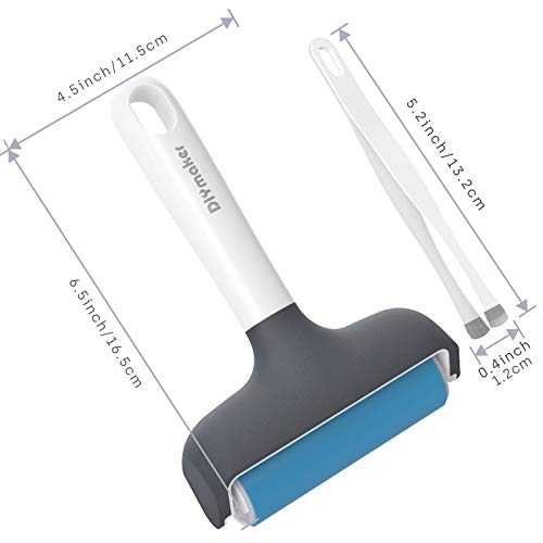 Diymaker Rubber Brayer Roller & MAT Tweezers Remover Tool Set Craft Stamping Brayers for Cricut/Silhouette/Brother