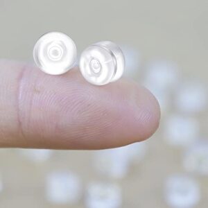 Silicone Earring Backs Earring Backings 12Pcs Soft Clear Ear Safety Back Pads Backstops Replacement for Fish Hook Earring Studs Hoops,Locking Secure Earring Backs for Heavy Earring