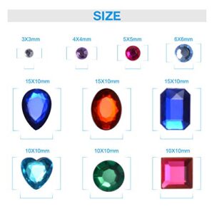 Rhinestone Stickers Self-Adhesive, 1141Pcs Gems for Crafts Bling Jewel Crystal Stickers for DIY Craft Nail Body Makeup Festival