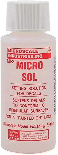 Microscale Micro Sol and Micro Set, 1 Ounce Bottles (Pack of 2) - with Make Your Day Paint Brushes